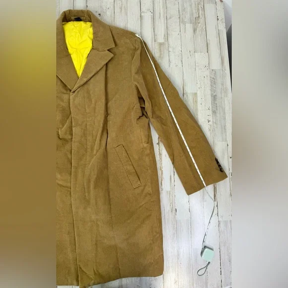 Vintage J. Crew Lined Trench Overcoat XL Tan - Picture 2 of 12